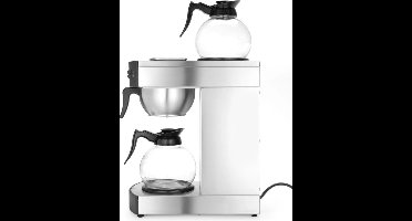 HENDI Filter koffiezetapparaat – roestvast staal – 1,8L – dubbele verwarmingsplaten – oververhittingsbeveiliging