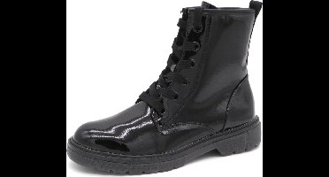 Marco Tozzi Dames Veterboot -25282-018 Zwart Lak - Maat 36