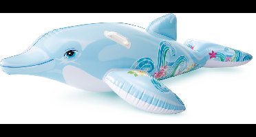 Intex Dolfijn Giant Ride-On - Opblaasfiguur - Grijze dolfijn
