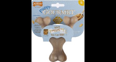 Nylabone Puppy Gourmet Wishbone - Hondenspeelgoed - Pindakaas Small