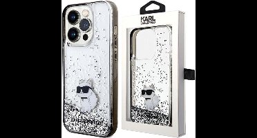 Karl - Lagerfeld - KLHCP15XLKCNSK iPhone - 15 - Pro - Max - 6.7 - transparante - hardcase - Liquid - Glitter - Choupette