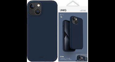 Uniq - Lino - hoesje voor iPhone - 14 - Plus - blauw/marineblauw