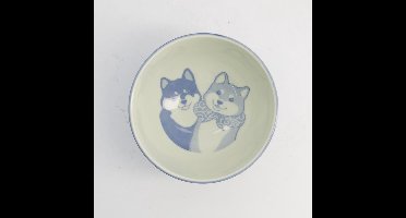 Tokyo Design Studio – Kawaii – Rijstkom – Shiba Hond – Blauw – 13×8cm 400ml