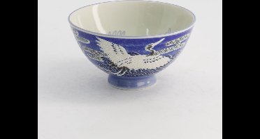Tokyo Design Studio- Kawaii- Rijstkom -Kraanvogel- 11.5x6cm 300ml -Blauw