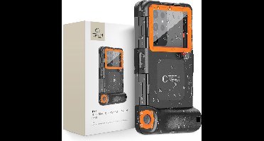 TECH-PROTECT - IPX8 - UNIVERSELE WATERDICHTE DUIKHOES ZWART/ORANJE