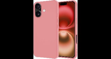 Hoesje - Geschikt voor Apple iPhone 16 Plus - Sterk & Shockproof - Hoes Cover - Siliconen Case - Lichtroze