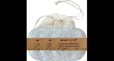green-goose Herbruikbare Wattenschijfjes - 15 Stuks - Medium - In geschenkverpakking - 3-laags - bamboe biokatoen - gecertificeerd