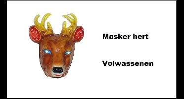 Masker Hert volwassenen - PVC - Dier Thema feest verjaardag deer dierenmasker