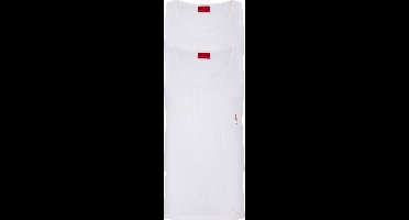 HUGO stretch tanktops slim fit (2-pack) - heren singlets O-hals - wit