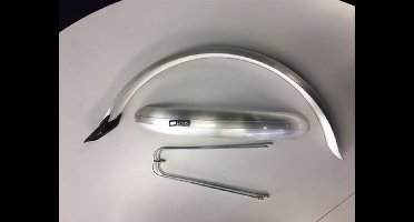 Stel spatborden 20 inch 58 pvc zilver eurofender