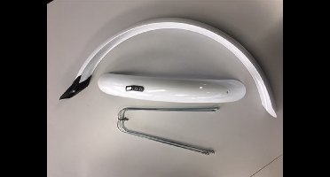 Stel spatborden 24 inch 58mm pvc wit eurofender