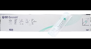 BD spuit luer tip centrisch, 5ml, 100st (307731)