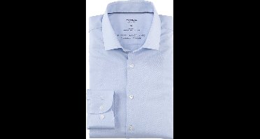 OLYMP 24/7 Level 5 body fit overhemd - twill - lichtblauw - Strijkvriendelijk - Boordmaat: 43