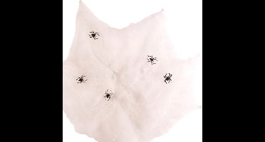 Halloween spinnenweb met 6 spinnetjes | 80g | Halloween | Halloween decoratie |