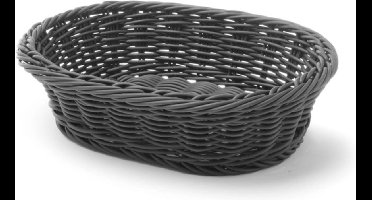 HENDI Ovale broodmand – zwart – vaatwasmachinebestendig – 250x190x65 mm