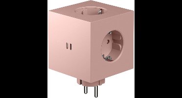 Avolt Square 2 stekkerblok met 2x USB-C 30W - Roze