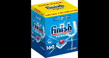 Finish Power All in One Regular Vaatwastabletten - 2 x 80 tabs