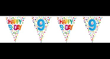 Folat - Vlaggenlijn Regenboog stippen 9 (10 meter)