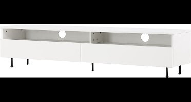 Navarra TV-meubel 2 laden, 2 planken wit.