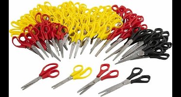 Scharen - Schoolscharen - Hobbyscharen - Rechtshandig En Linkshandige Scharen - L: 12,5+14+16 cm - 96 stuks