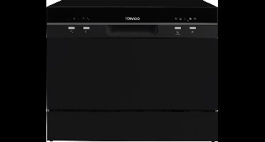 Tomado TDW5501B - Mini vaatwasser - Kleine vaatwasser - Vrijstaand - 6 couverts - 5 programma's - Energieklasse D - Zwart