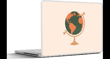 Laptop sticker - 13.3 inch - Globe - Pastel - Simpel - 31x22,5cm - Laptopstickers - Laptop skin - Cover