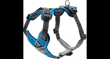 Hunter Harnas Divo Blauw&Grijs - Hondentuig - L-Xl 79-107 Cm