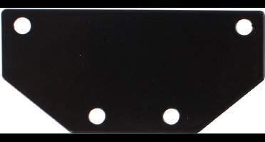 bevestigingsplaatje voor reflector Zwart 9,5 x 4,5 cm