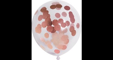 18 Papier Confetti ballonnen 12″ rosé goud - Versiering Feestdecoratie Decoratie Verjaardag Jubileum Thema Feest Ballon