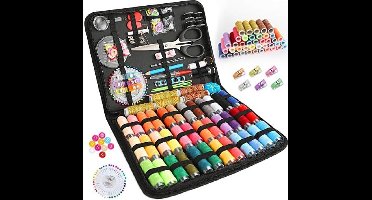 Naaiset met 230 delen naai-accessoires, 38 XL garenrollen inbegrepen, naaiset met PU-koffer, naaigereedschap voor beginners, reizigers