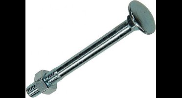 Mack Houtbout + moer verzinkt 14 st m8 x 80 mm