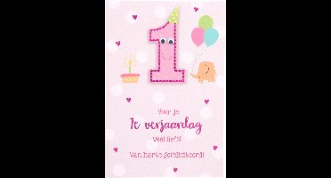 Cijferkaarten - De mooiste Leetijd - Verjaardagskaart 1 Voor je verjaardag veel liefs!...