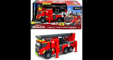 Majorette Grand Series - Volvo FMX Brandweerwagen BE - Metaal - Licht en Geluid - 19 cm - Speelgoedvoertuig