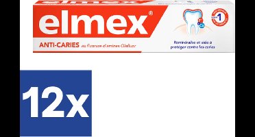 Elmex Tandpasta Anti-Cariës - Volwassenen - 12 x 75 ml