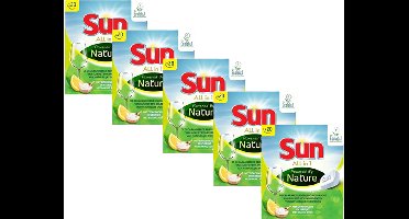 5x 20 Sun All in 1 vaatwastabletten - 100 Tabletten - Powered by nature - Met baking soda - Beter voor het milieu