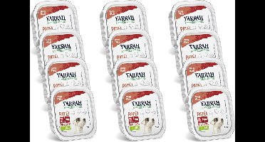 12x Yarrah Bio Alu Pate Graanvrij - Rund - Hondenvoer - 150g