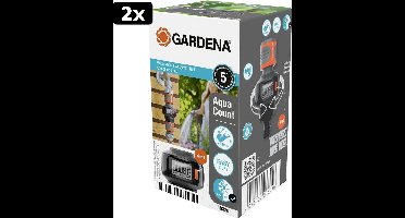 2x GARDENA AquaCount Watermeter