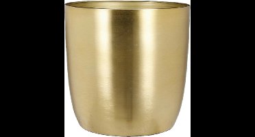 Mica Decorations Plantenpot - metaal - goud - D24 x H23 cm - bloempot