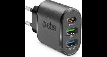 SBS TETR2USBTCPD30W oplader voor mobiele apparatuur Universeel Zwart AC Snel opladen Binnen