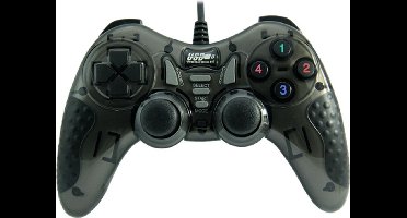 USB gamecontroller met 1.8m draad - voor PC – Zwart