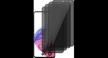 Privacy Screenprotector geschikt voor Samsung Galaxy A53 - Volledig Dekkende Gehard Glas Tempered Glass Screen Protector - 4 Stuks