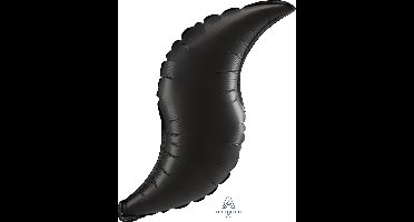 Amscan - Folieballon Zwart Satijn Curve - 91 cm