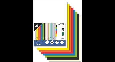 Kangaro papier - A4 - 160 gram FSC - pak 50 vel - assorti (10x5) - K-0039-415