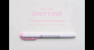 Zebra Mildliner Double-Sided Highlighter - Fine / Bold – Mild Baby Pink / WKT7-MBP