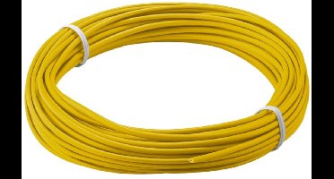 10m geel 1x 0,14mm geisoleerd koperdraad voor hobby toepassingen - 10 meter
