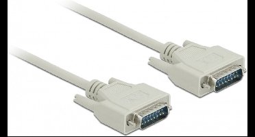 Gameport kabel 15-pins SUB-D kabel - Vertind koperen aders / beige - 2 meter