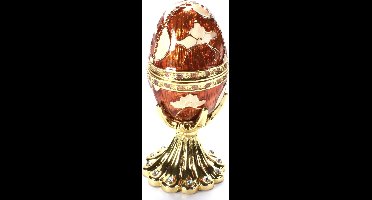 Luxe Decoratief Ei met Kristallen — Verzamelstuk in Keizerlijke Stijl — Handgemaakt, van de Czars Collectie door Atlas Editions voor verzamelaars, niet geschikt voor kinderen jonger dan 14 jaar.