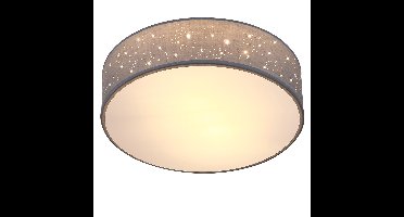 Monzana Plafondlamp - Sterrenhemel Rond 30cm 40 Watt Stof - Grijs