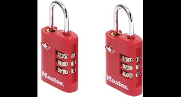 MasterLock TSA Hangslot - Cijferslot - 30 mm - 2 stuks - 4686EURT