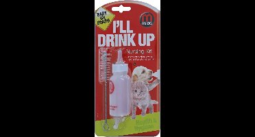Mikki - Nursing kit - Puppy/Kitten Zuigfles - Drinkfles - Kleur: wit/transparant